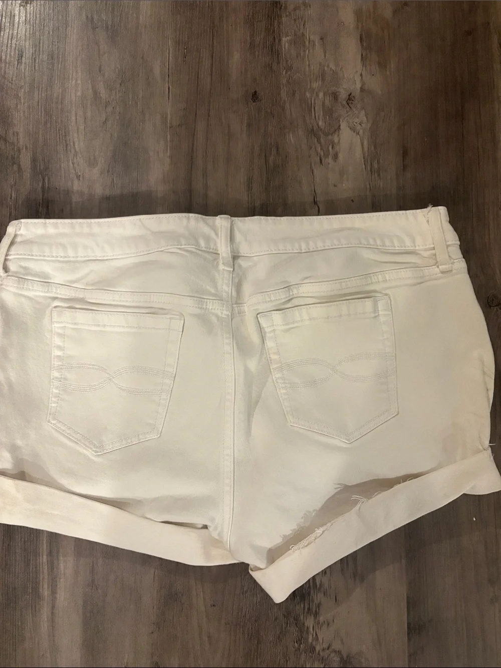 torrid White Cuffed Denim Shorts